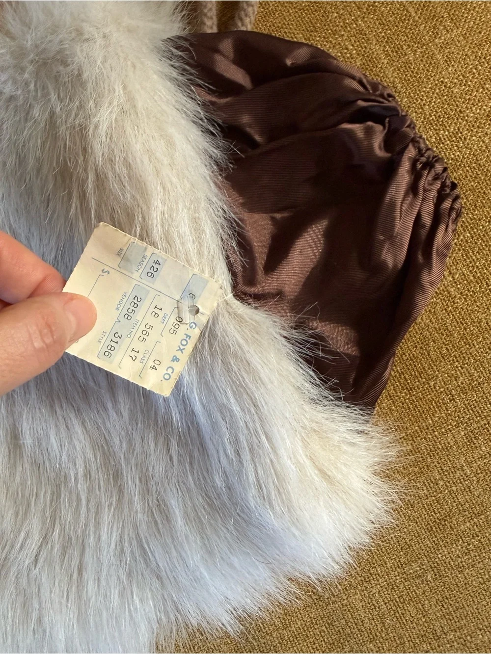 Unique Cream Faux Fur  hand warmer NEW with tag